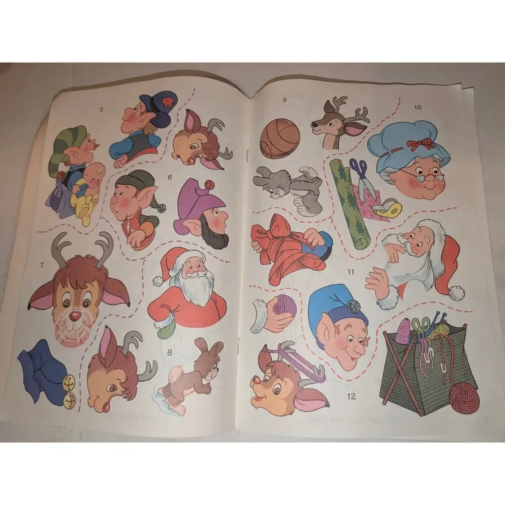 Original Sticker Fun Book Rudolph The Red Nosed Reindeer Unused Golden Christmas